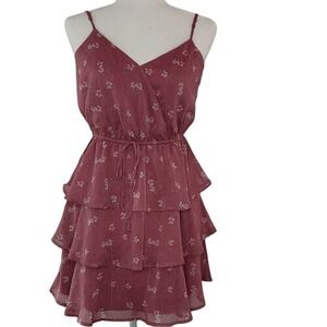 Trixxi Dusty Rose Floral‎ Strappy Dress